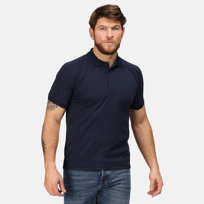 Professioneel heren coolweave poloshirt met korte mouwen (marine)