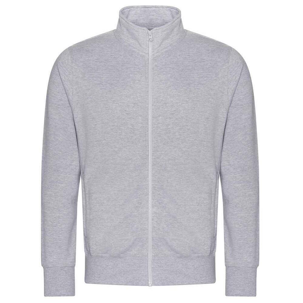 Unisex Adult Campus Full Zip Sweatshirt (Heather Grey) 1/2