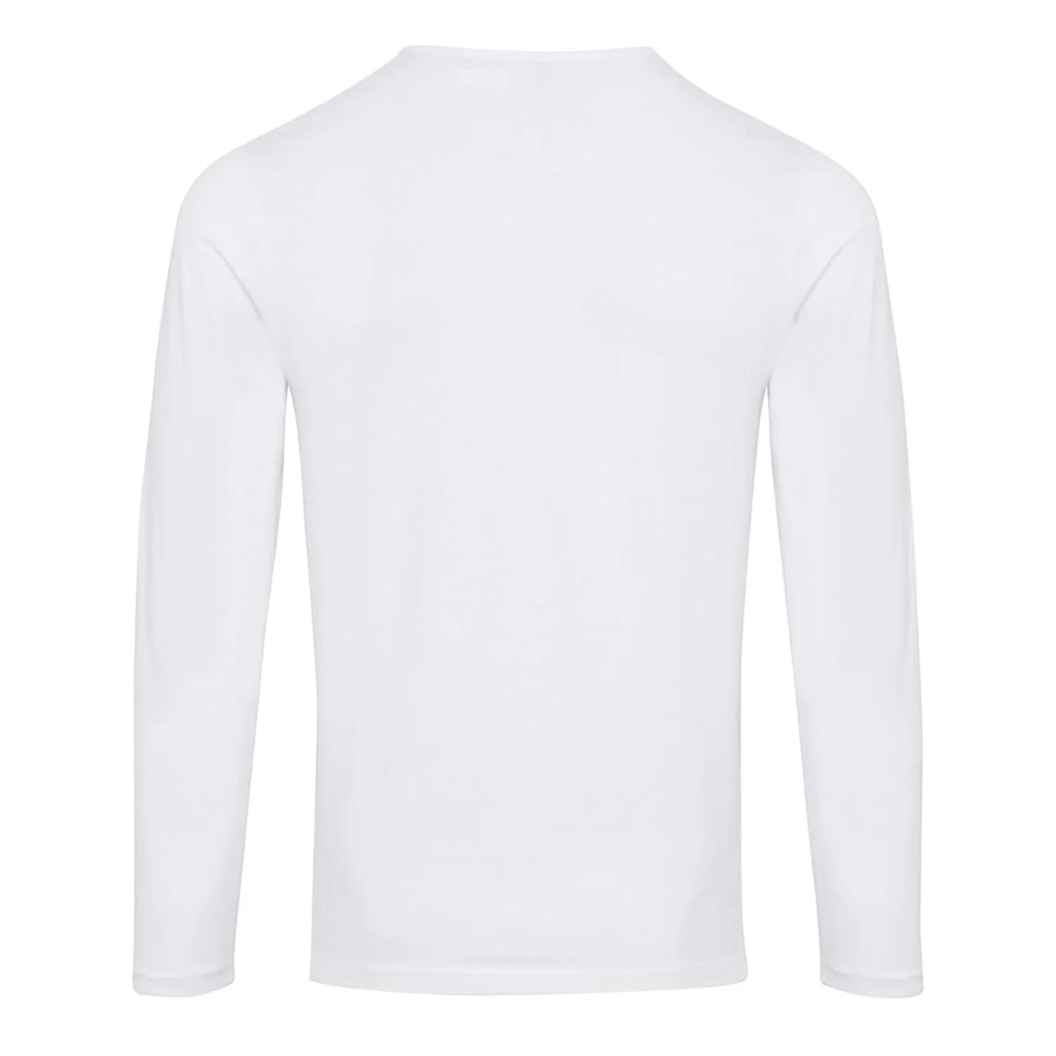 T-Shirt de manga comprida John Rolled Sleeves para homem (Branco) 2/4