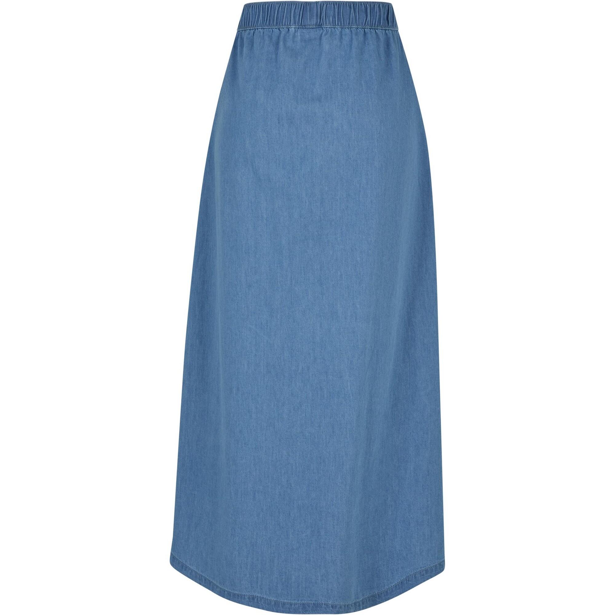 Gonna Lunga Largo Leggera Donna Urban Classics Azzurro 2/4