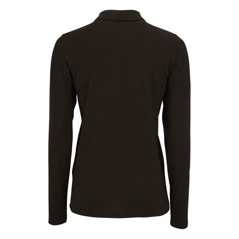 Maglietta Polo Manica Lunga Donna SOLS Perfect Nero 2/4
