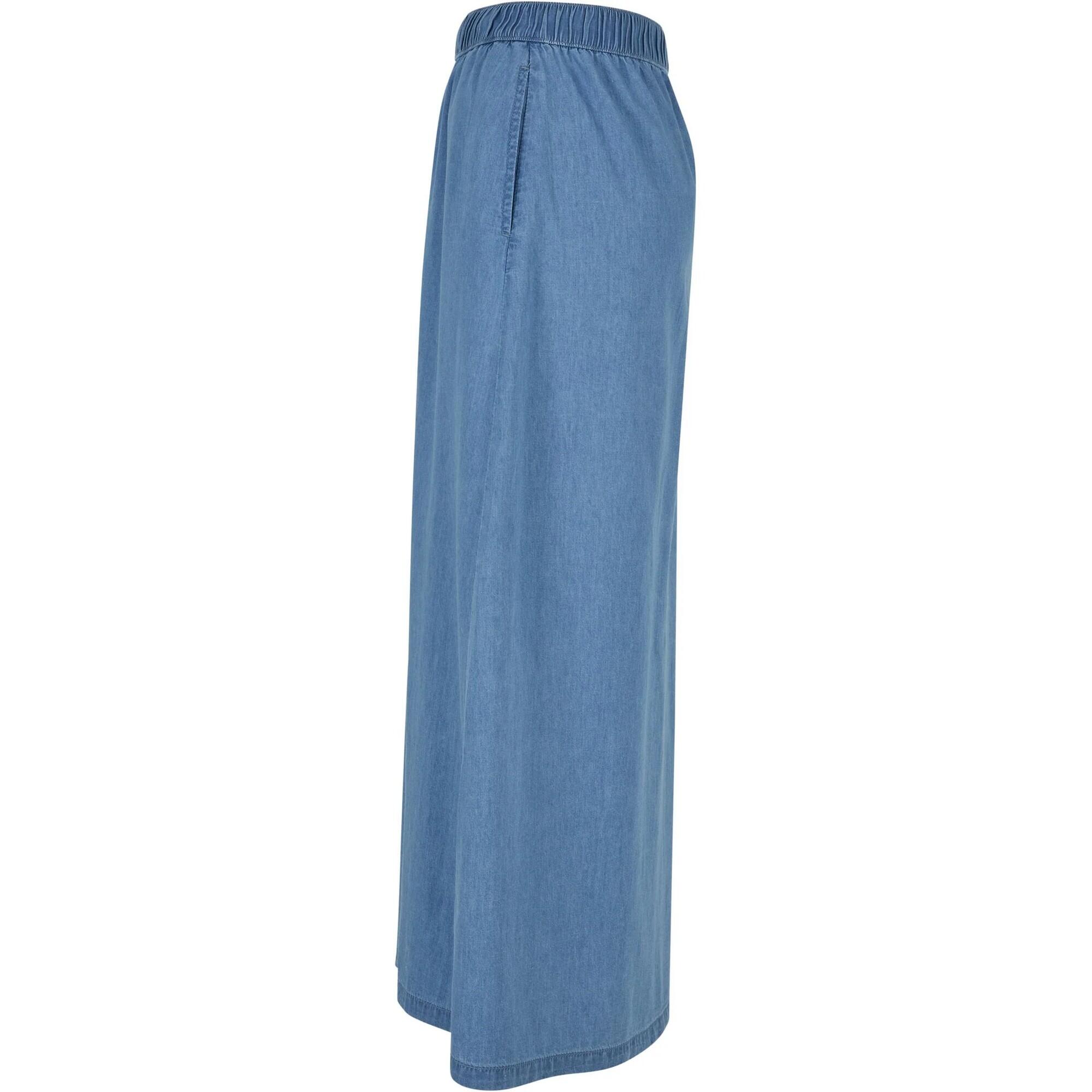 Gonna Lunga Largo Leggera Donna Urban Classics Azzurro 3/4