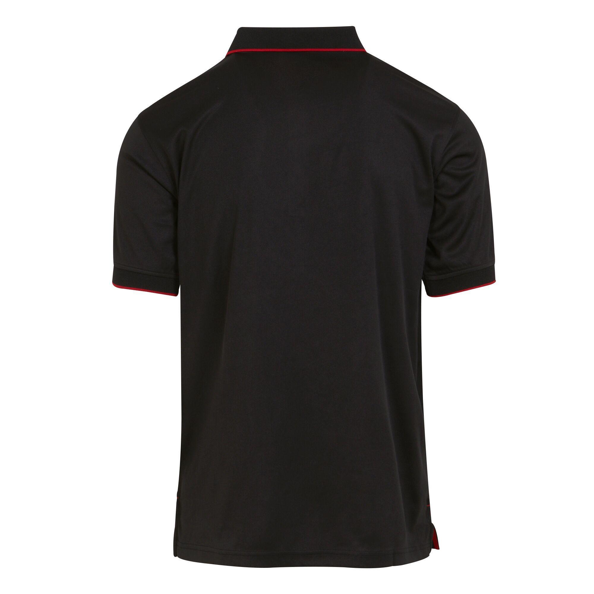 "Navigate" Poloshirt für kurzärmlig Herren Schwarz/Rot 2/3