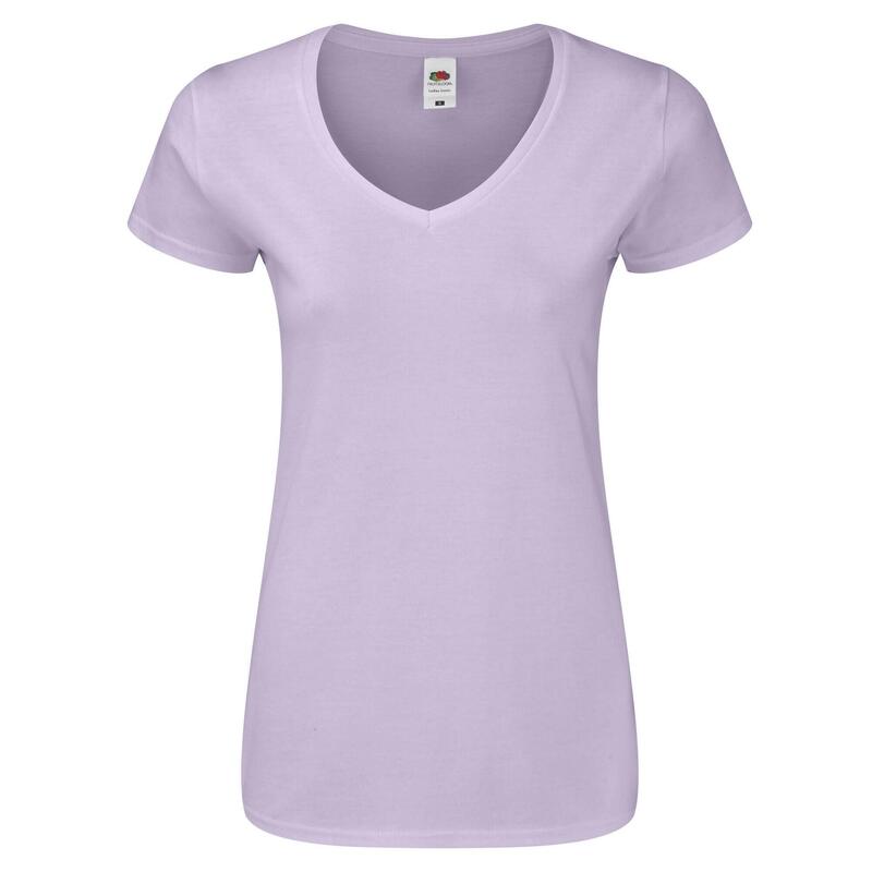 Tricou Drumeții În Natură Fruit Of The Loom Iconic 150 V Neck Femei