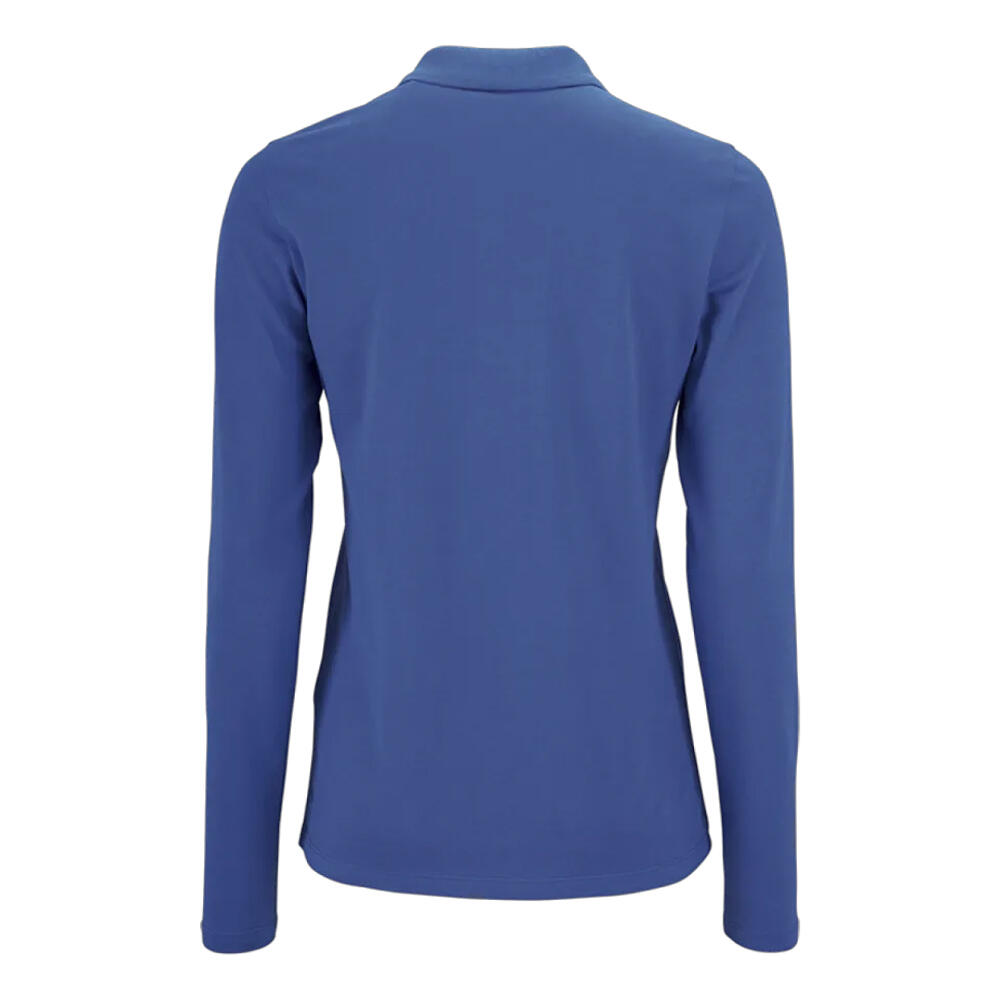 Womens/Ladies Perfect Pique LongSleeved Polo Shirt (Royal Blue) 2/4