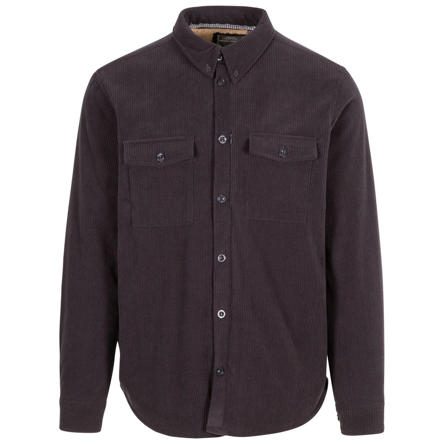 TRESPASS Camicia Uomo Trespass Dattin Grigio Scuro