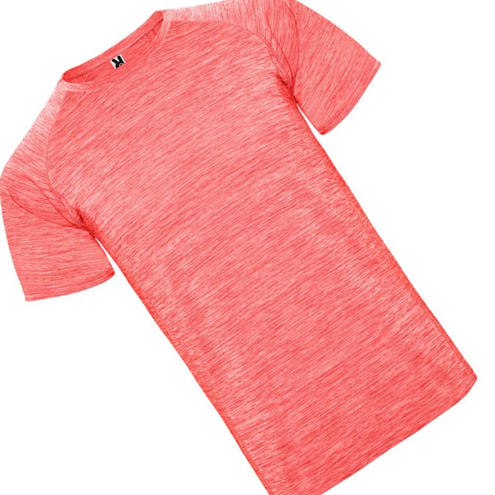 Camiseta Austin de Jaspeado Deportivo para Niños/Niñas Coral Fluorescente 2/2