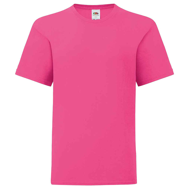 Lot De T-shirts Simples Pour Enfants Fruit Of The Loom - Coton, Col Rond, Manches Courtes, Coupe Regular