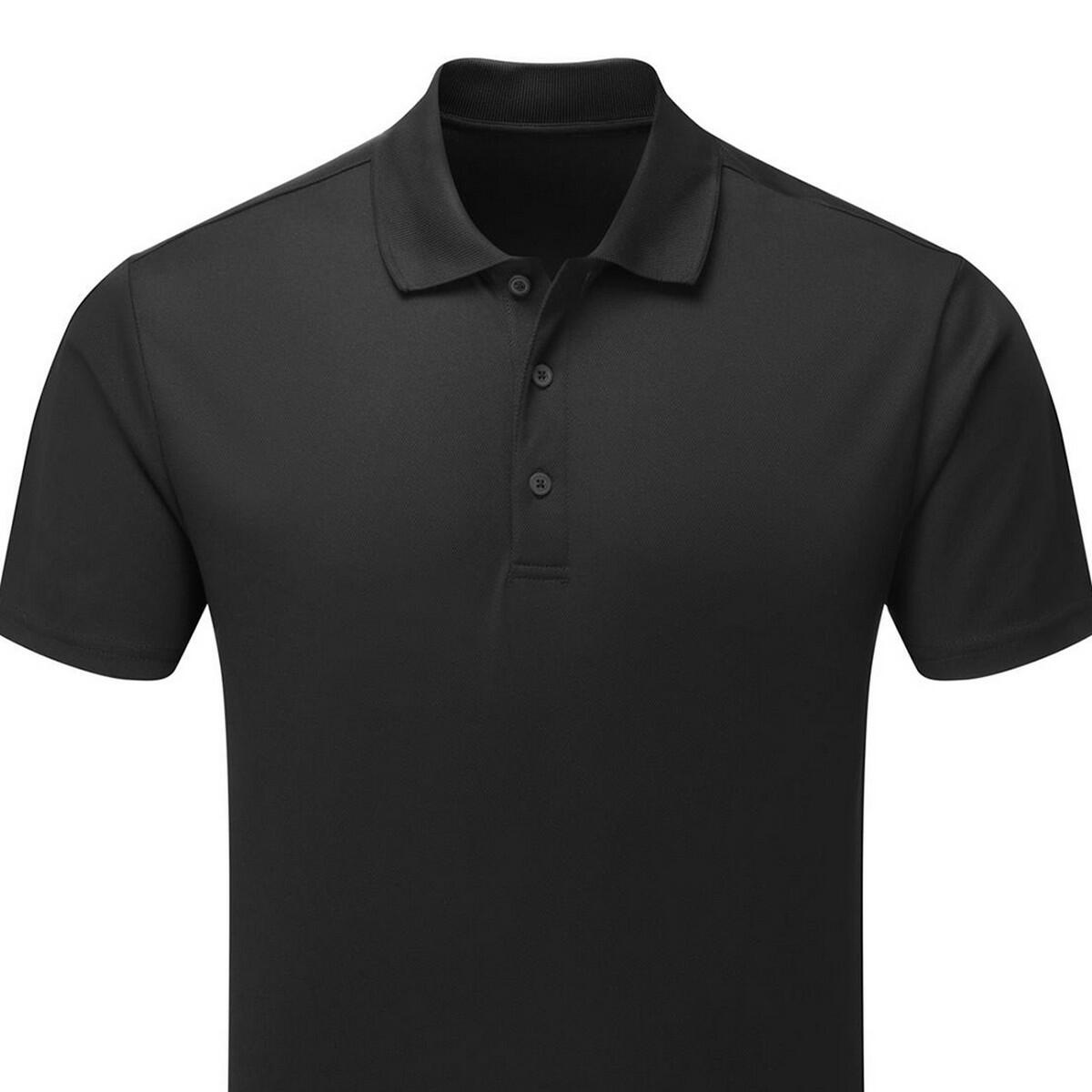 Camisa pólo para homem tingida com fiação (Preto) 2/3