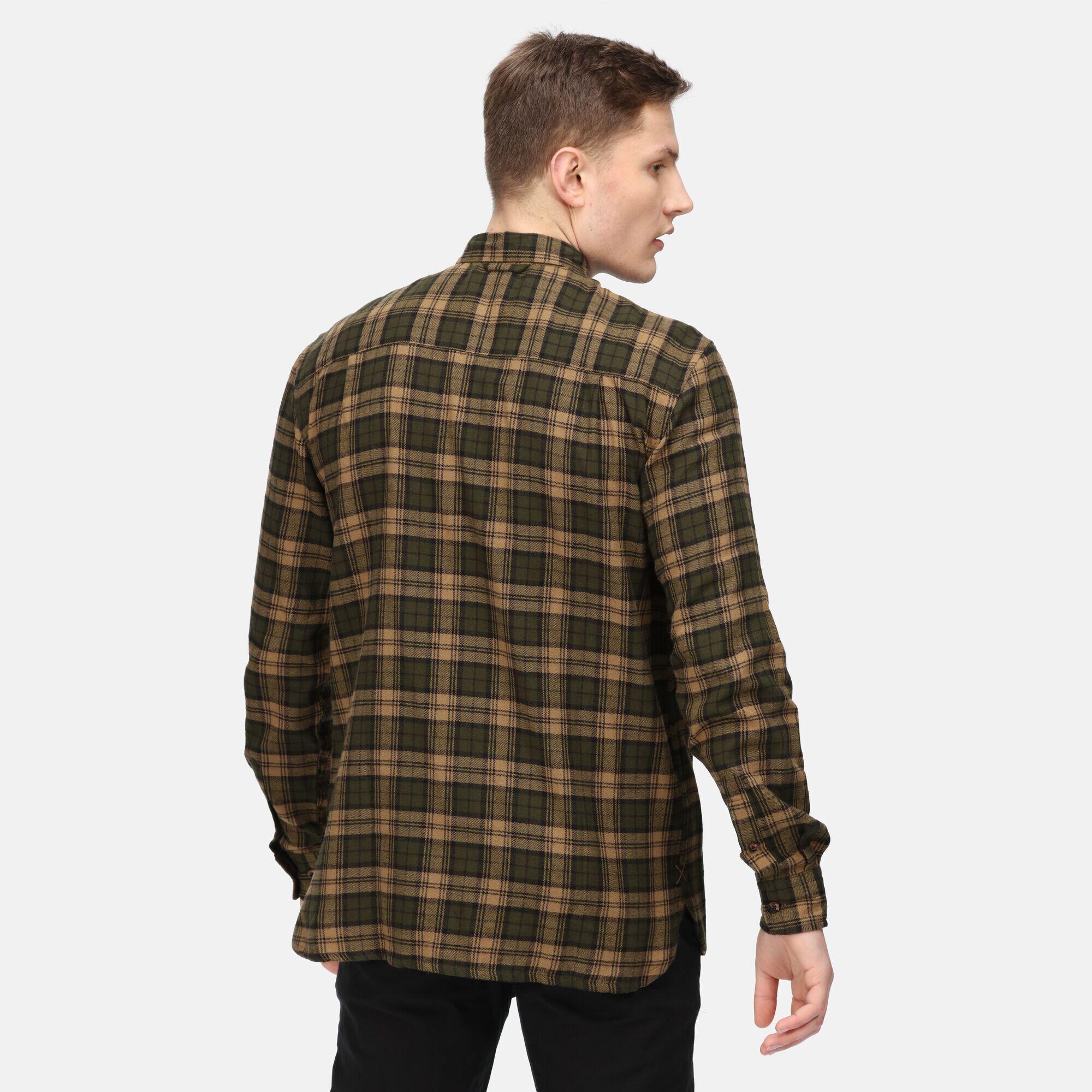 Camicia A Quadri Uomo Regatta Lance Cachi Scuro 2/4