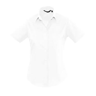 Dames escape 95 poplin overhemd met korte mouwen (wit)