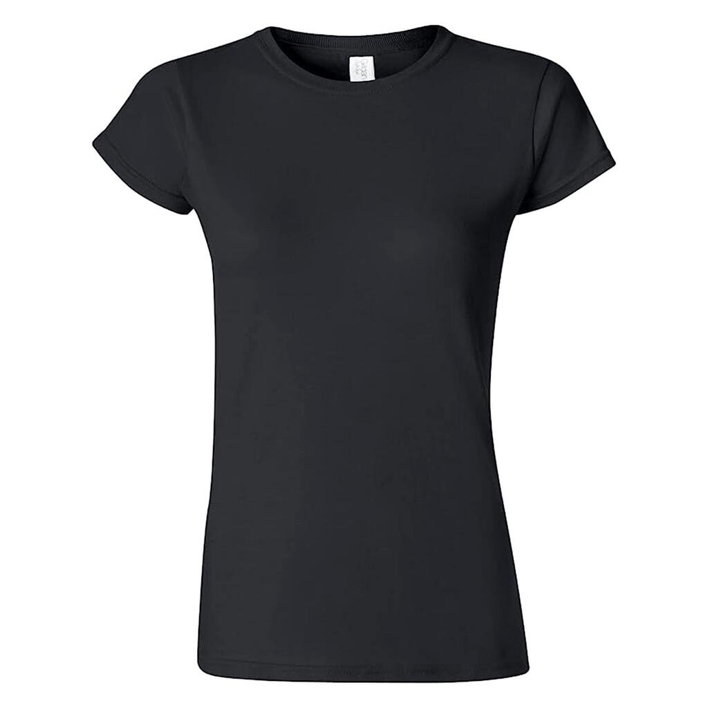 Womens/Ladies Softstyle Midweight TShirt (Pitch Black)