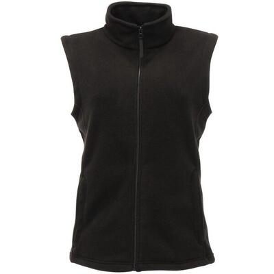 Vrouwen/dames micro fleece bodywarmer / gilet (zwart)