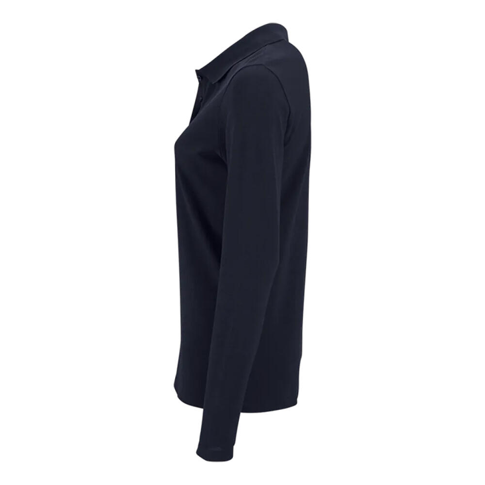 Maglietta Polo Manica Lunga Donna SOLS Perfect Blu Scuro 3/4