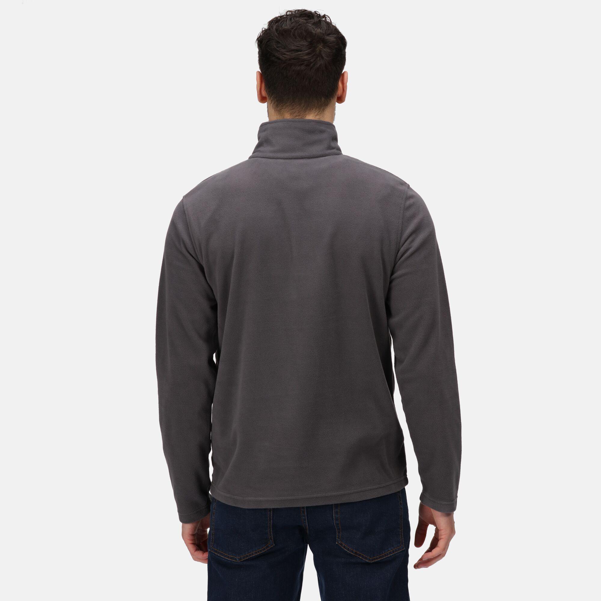 Mens Micro Zip Neck Fleece Top (Seal Grey) | Decathlon