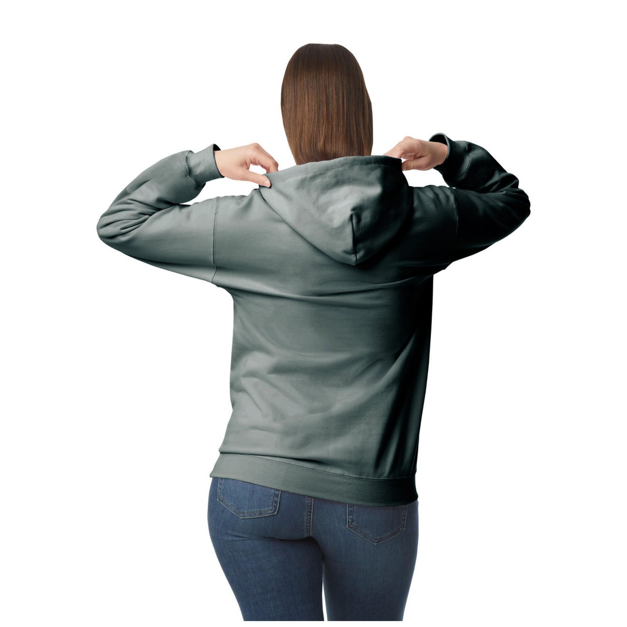 Sweat À Capuche SOFTSTYLE Adulte (Gris Foncé Chiné) 2/3