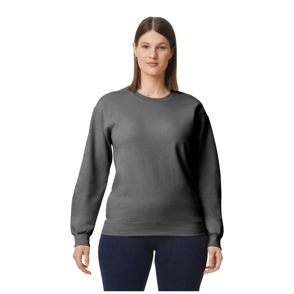 Unisex Adult Softstyle Fleece Midweight Pullover (Charcoal)