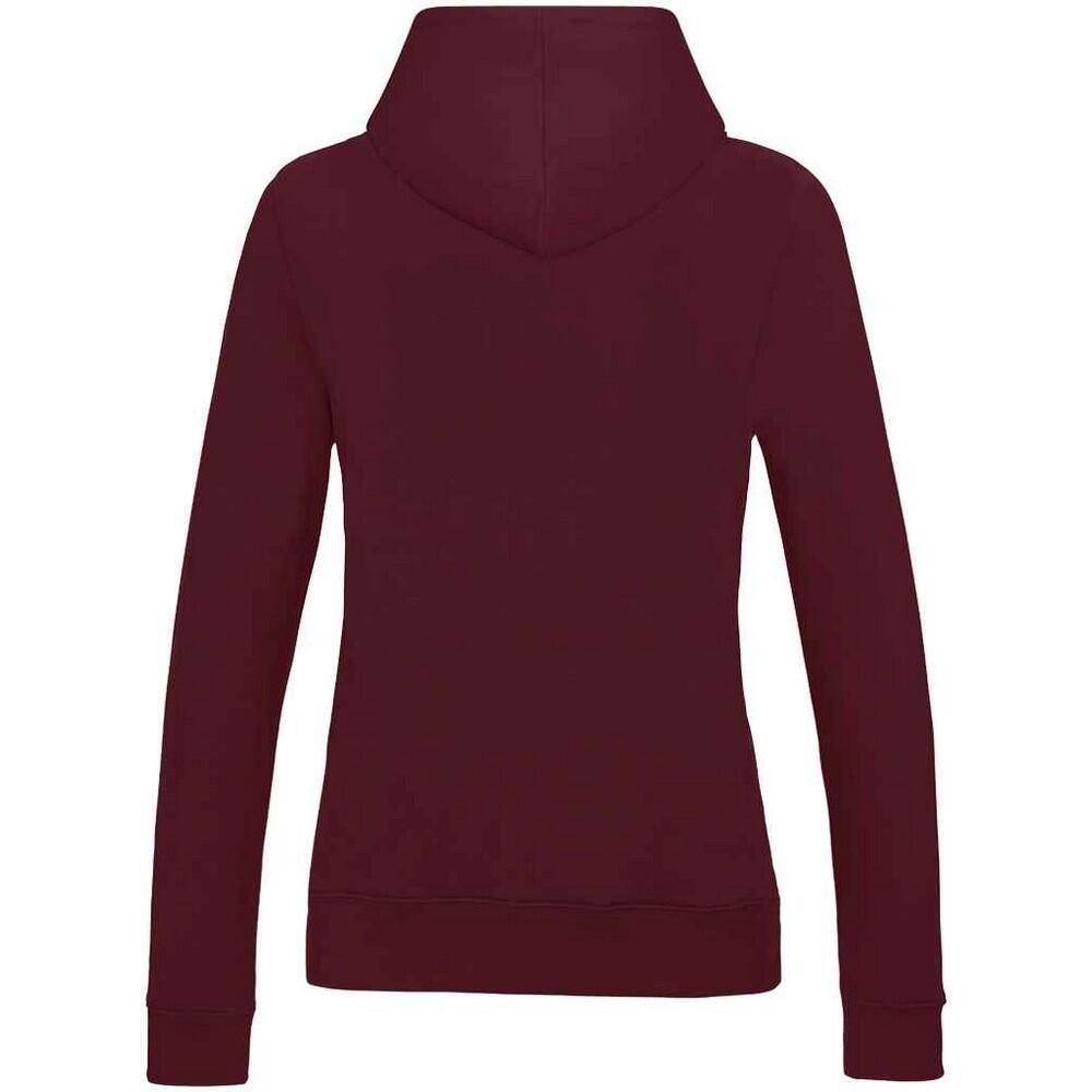 "College" Kapuzenpullover für Damen Burgunderrot 2/2