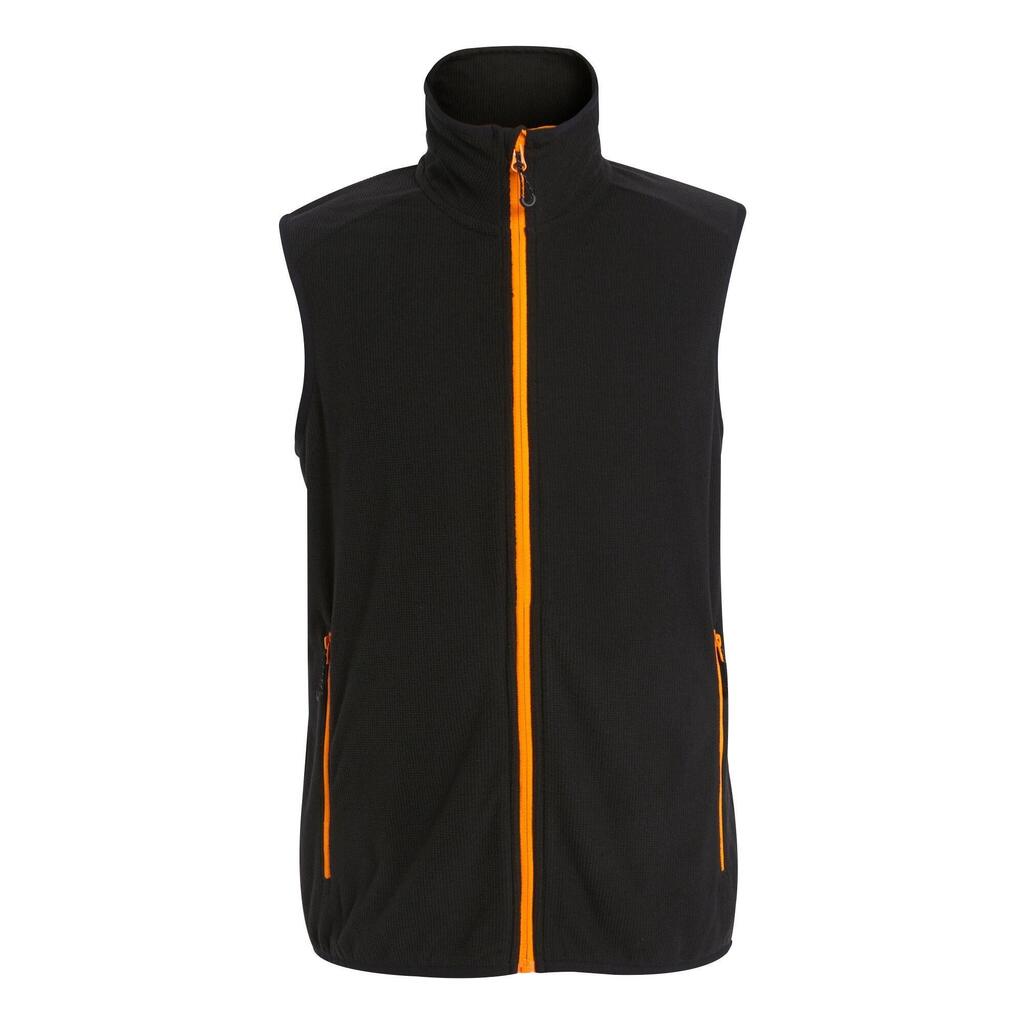 Mens Navigate Fleece Gilet (Black/Orange Pop)