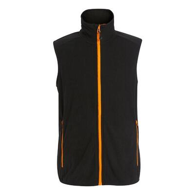Heren navigate fleece gilet (zwart/oranje pop)