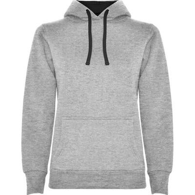 Dames urban hoodie (massief zwart)