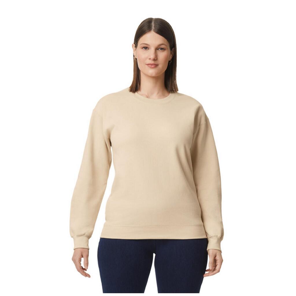 Unisex Adult Softstyle Fleece Midweight Pullover (Sand)