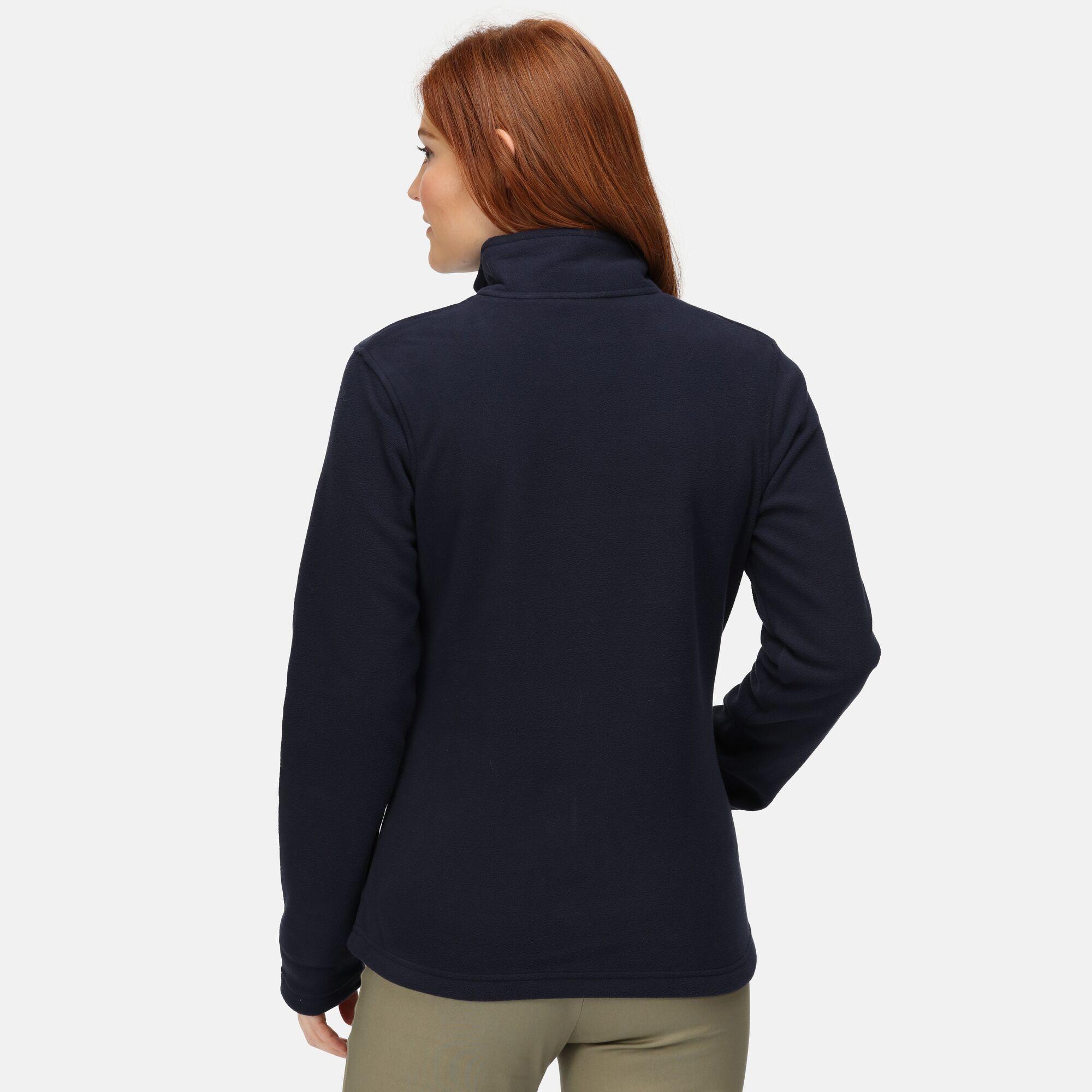 "Honestly Made" Fleece Durchgehender Reißverschluss für Damen Marineblau 4/5