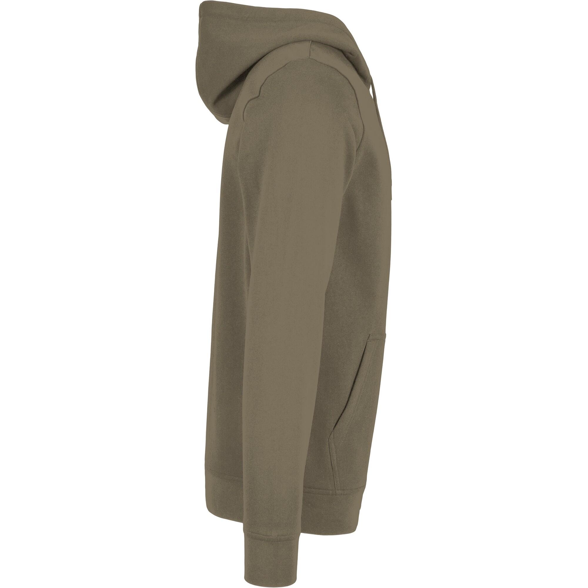 Unisex Adult Basic Full Zip Hoodie (Olijf) 3/4