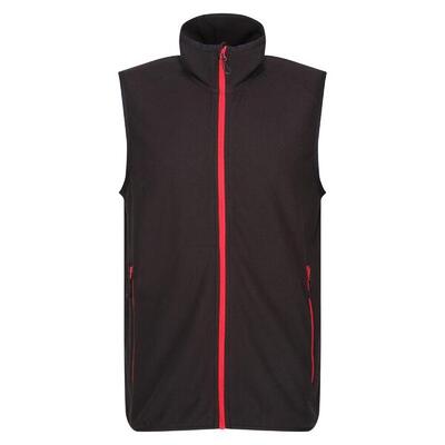 Heren navigate fleece gilet (zwart/klassiek rood)