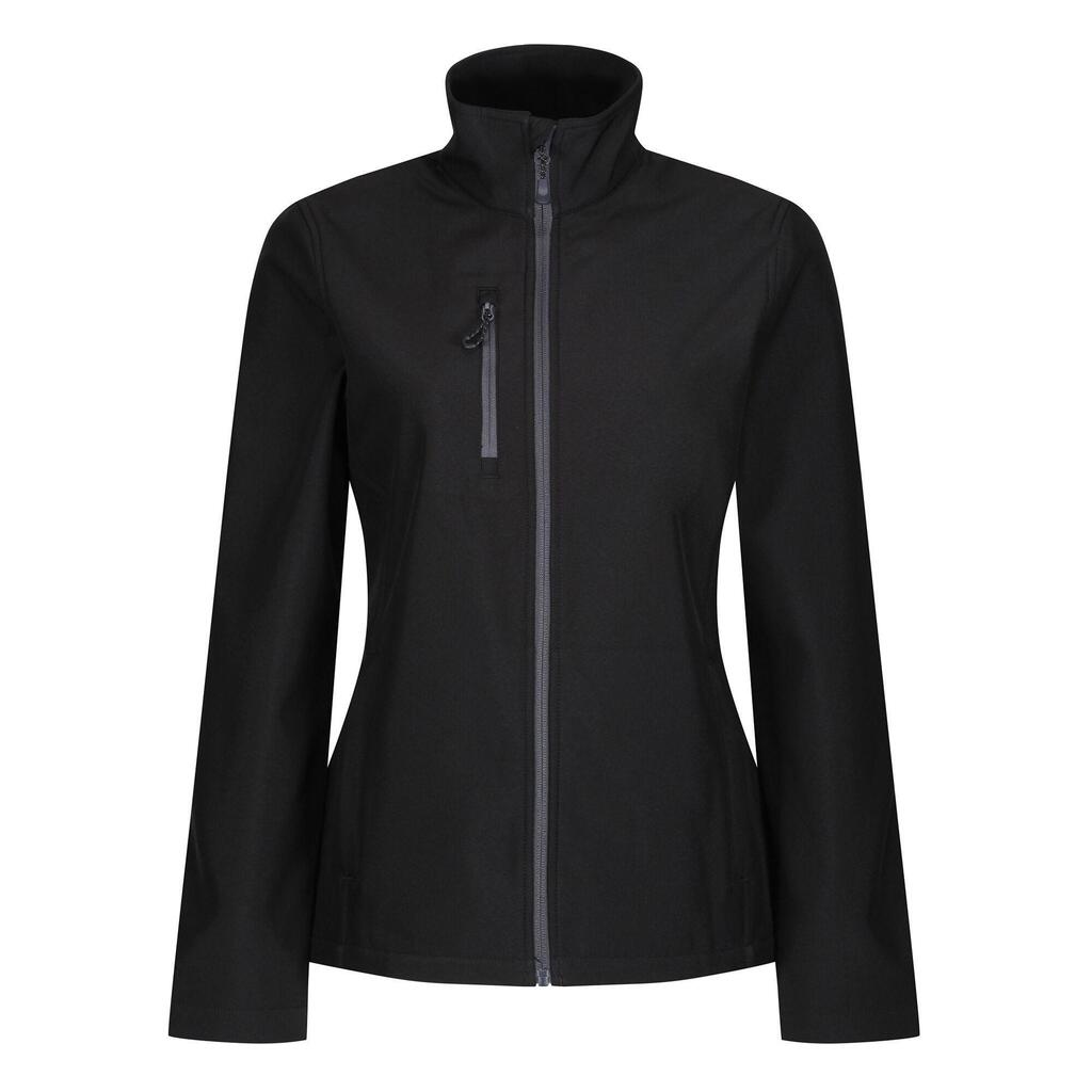 Womens/Ladies Honestly Made Full Zip Fleece (Black)