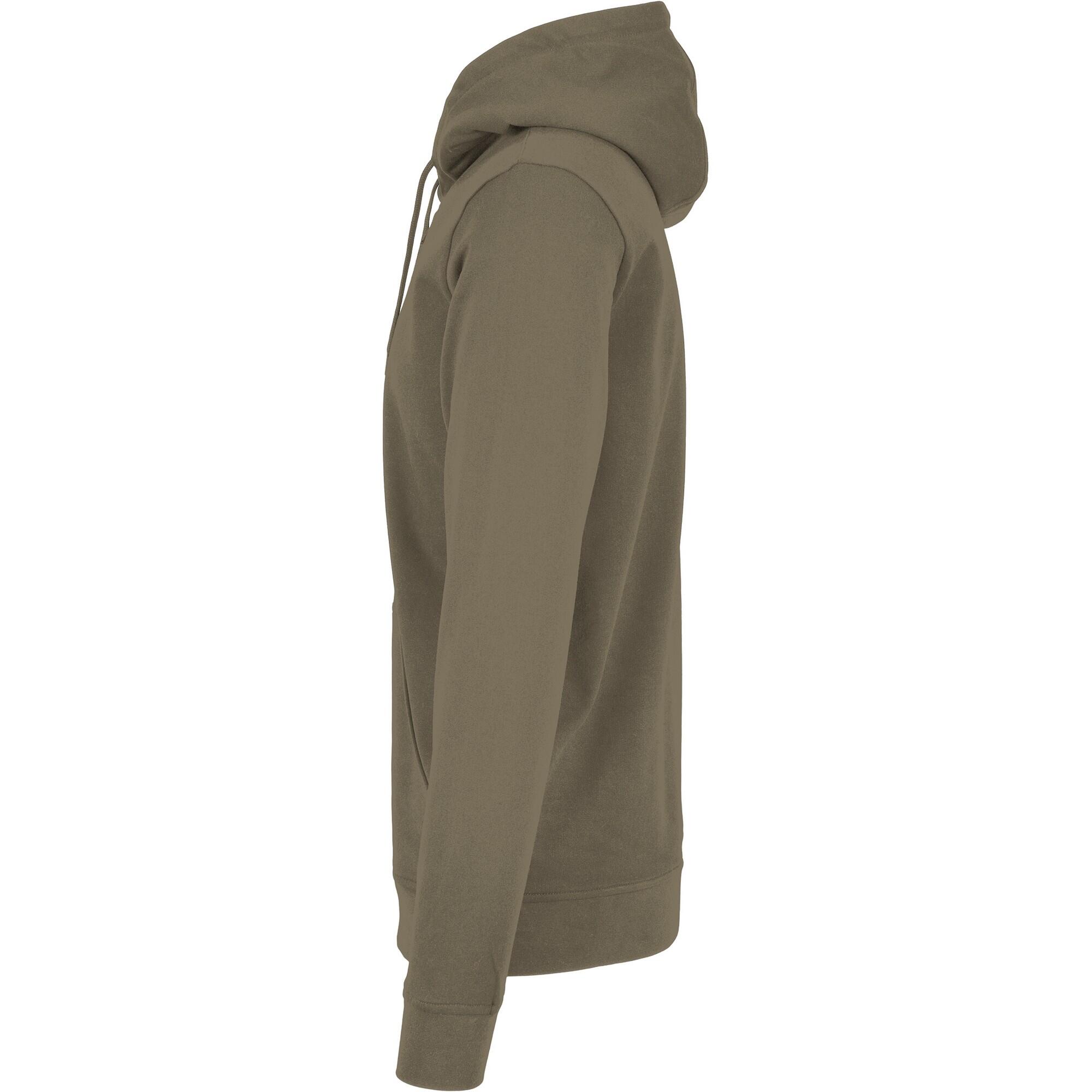 Unisex Adult Basic Full Zip Hoodie (Olijf) 4/4