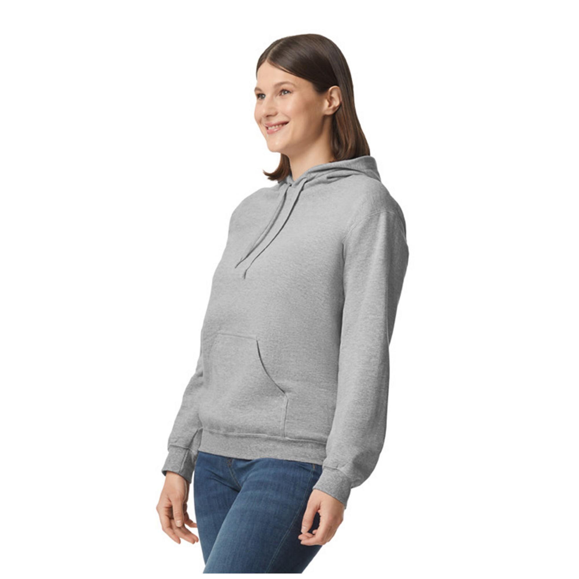 Sweat À Capuche SOFTSTYLE Adulte (Gris Chiné) 3/3