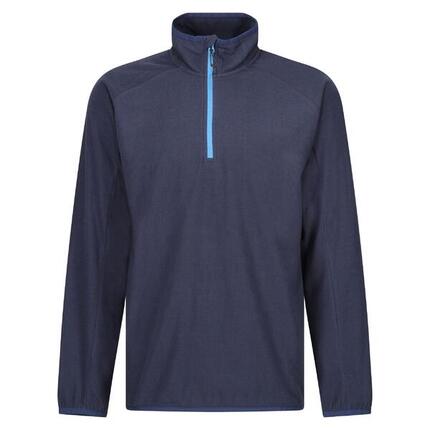 Navigate" Fleecejacke mit halbem Reißverschluss für Herren Marineblau/Graublau