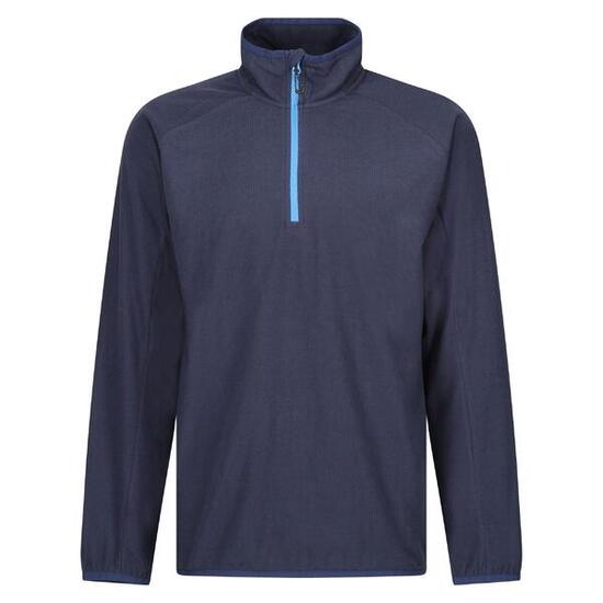 Navigate" Fleecejacke mit halbem Reißverschluss für Herren Marineblau/Graublau