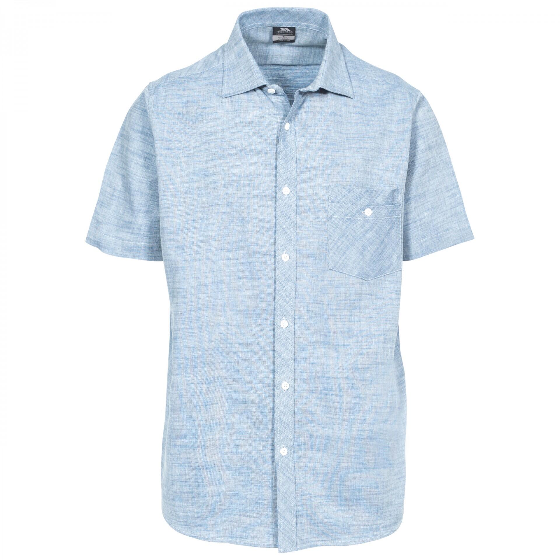 TRESPASS Camicia Maniche Corte Uomo Trespass Buru Chambray