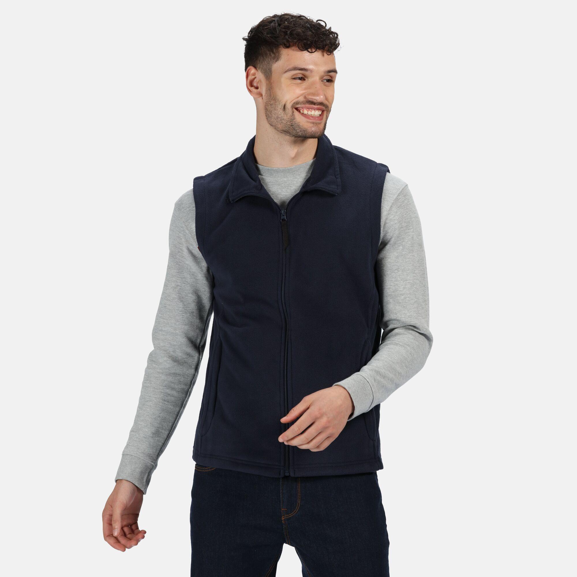 Homem Micro Fleece Bodywarmer / Gilet (Azul Marinho) 4/5