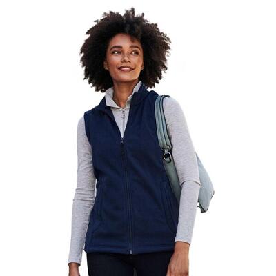 Vrouwen/dames micro fleece bodywarmer / gilet (zwart)