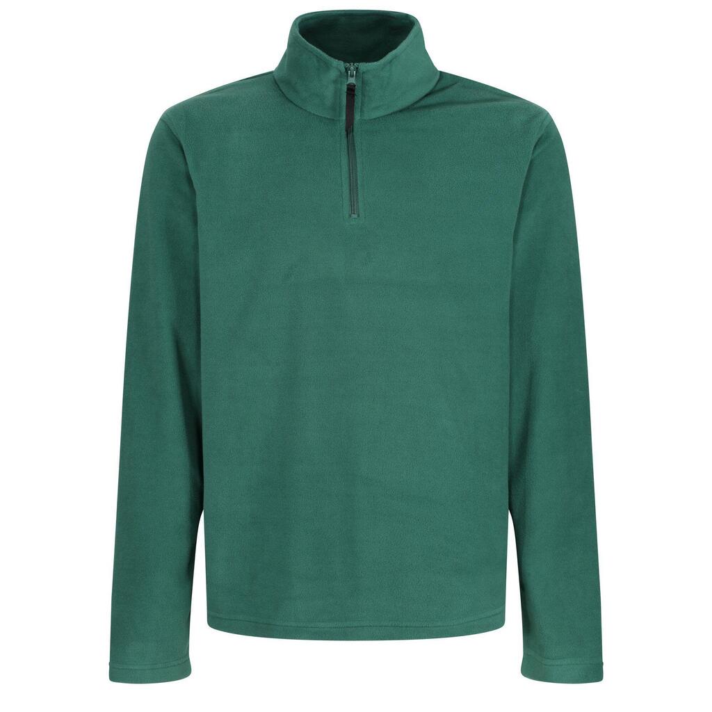 Mens Micro Zip Neck Fleece Top (Bottle Green)