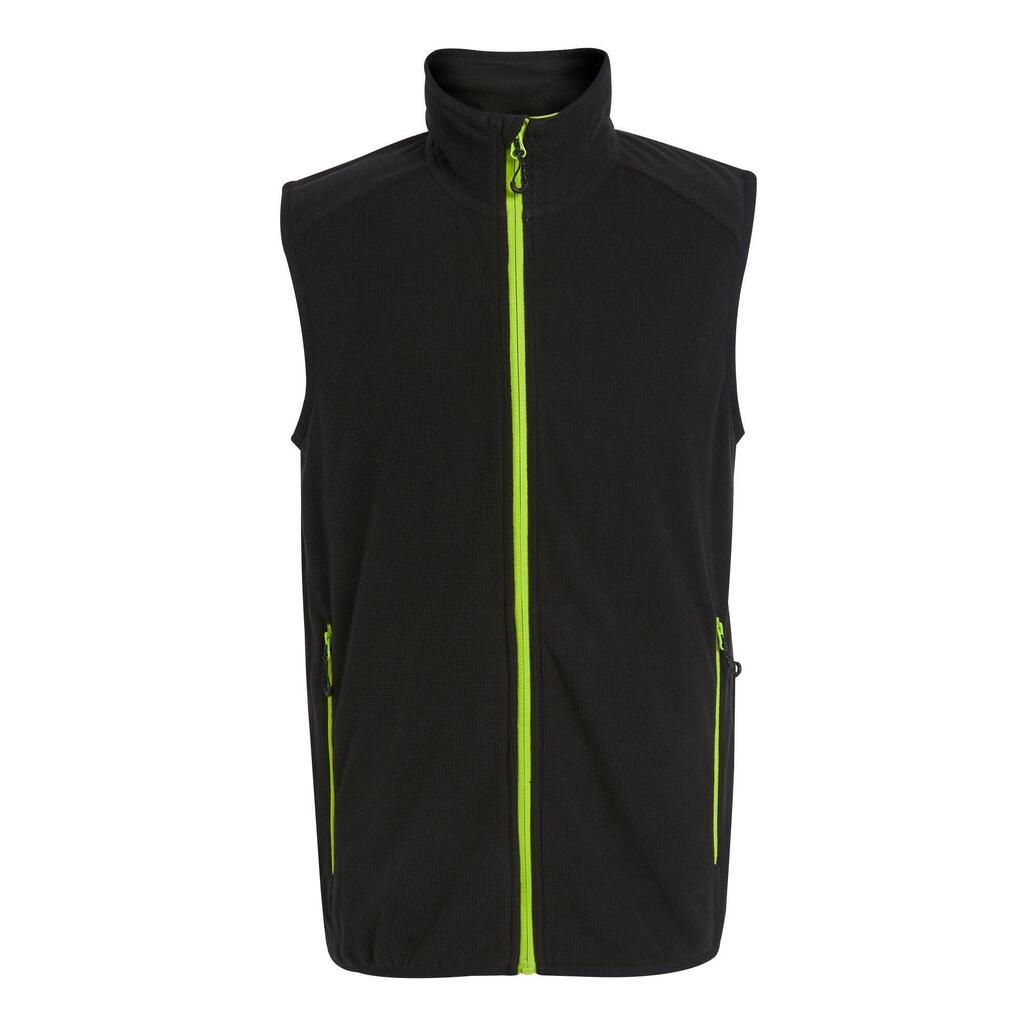Mens Navigate Fleece Gilet (Black/Lime Green)
