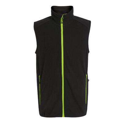Heren navigate fleece gilet (zwart/lijkgroen)