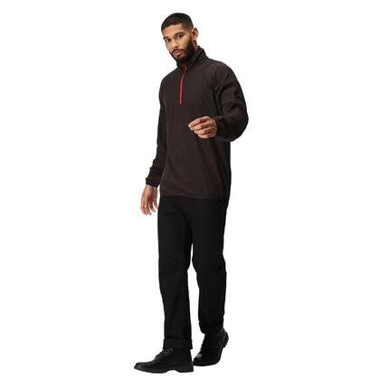 Heren Navigate Half Zip Fleece (Zwart/Oranje Pop)