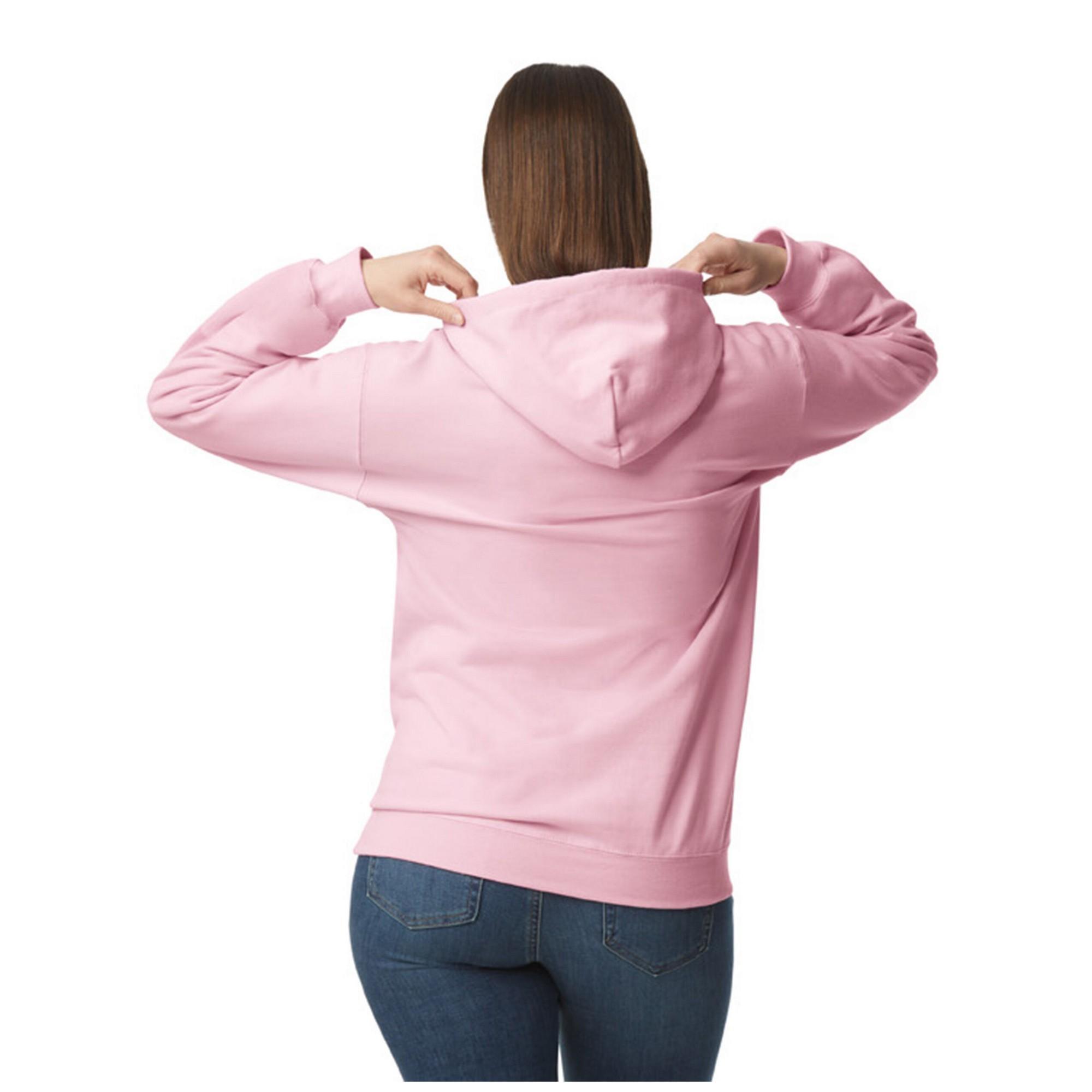 Felpa Con Cappuccio Peso Medio Adulto Unisex Gildan Softstyle Rosa Chiaro 2/3