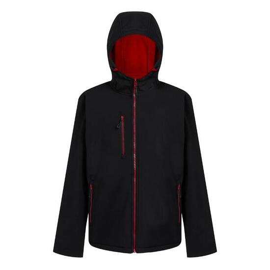 Navigate" Softshelljacke Zweilagig für Herren Schwarz/Rot