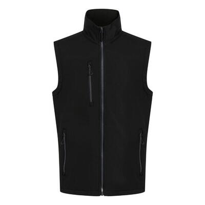 Heren navigate softshell 2laags bodywarmer (zwart/klassiek rood)