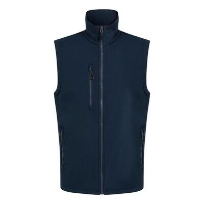 Heren navigate softshell 2laags bodywarmer (zwart/klassiek rood)