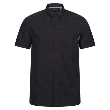 Chemise Motif/style Entrecroisé MINDANO Homme (Noir / Cendre)