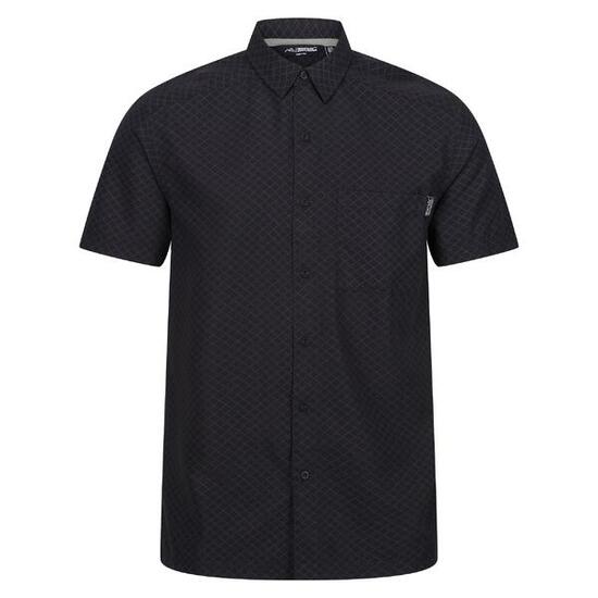 Chemise Motif/style Entrecroisé MINDANO Homme (Noir / Cendre)