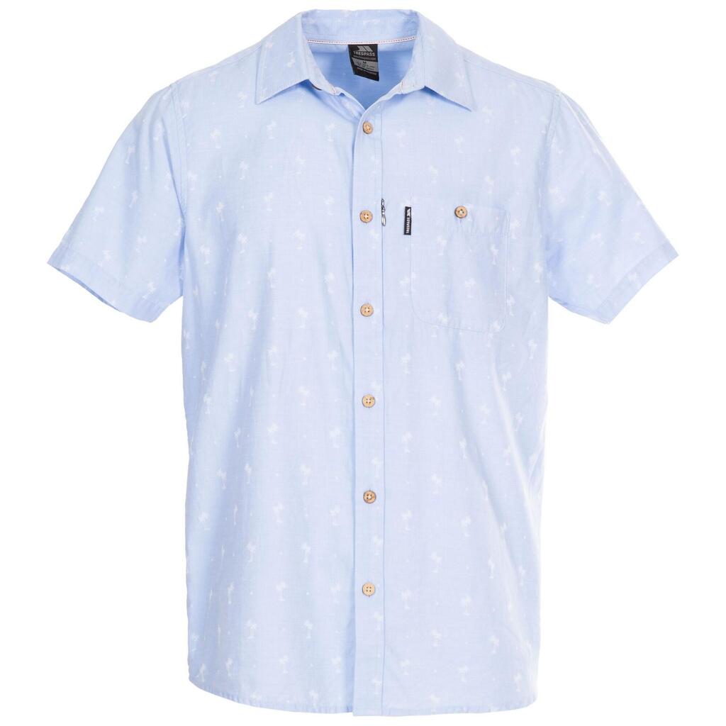 Mens Slapton Palm Shirt (Pale Blue)