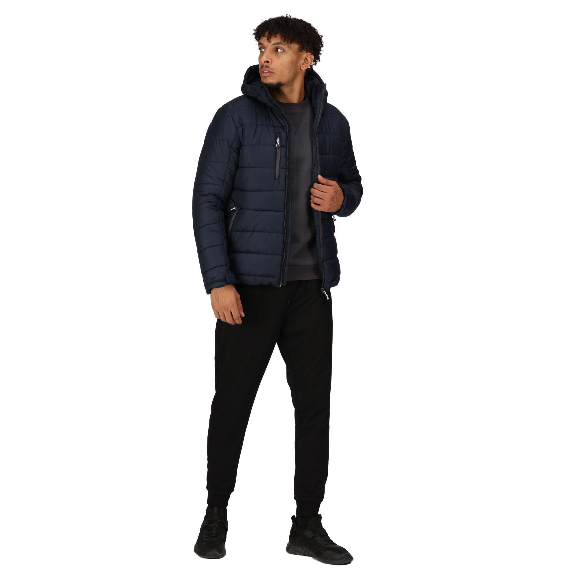 Mens Navigate Thermal Padded Jacket (Navy/Seal Grey) 4/5