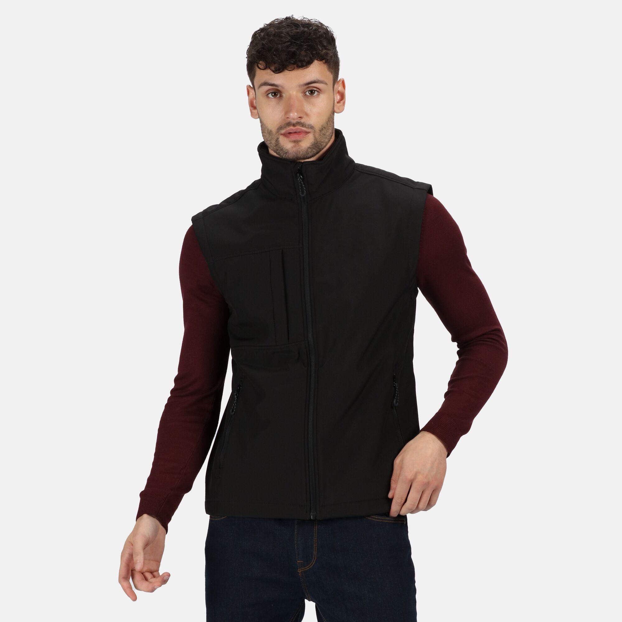 Homem Octógono 3 Camadas Aquecedor de corpos Softshell imprimível (Preto) 4/5